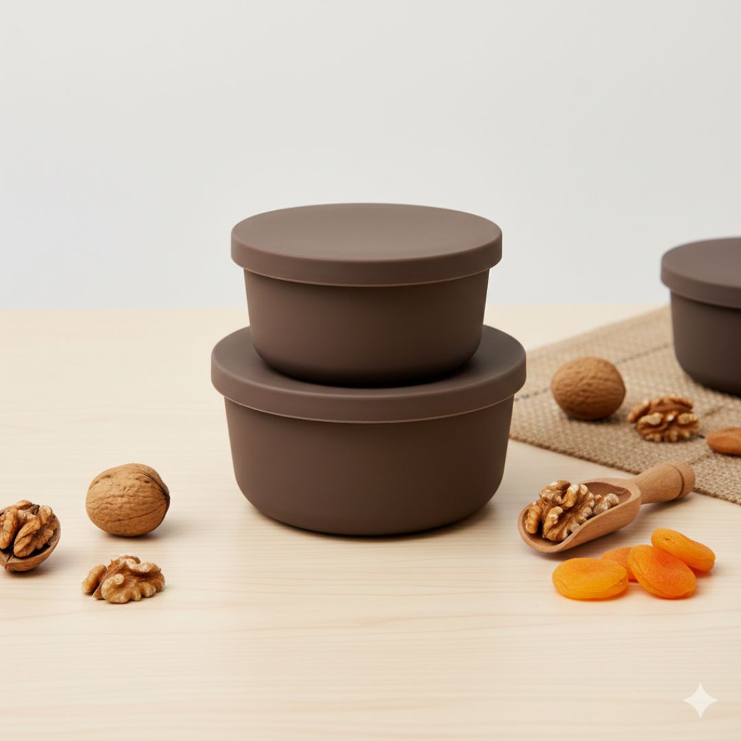 Round Silicone Container Set - Medium &amp; Large