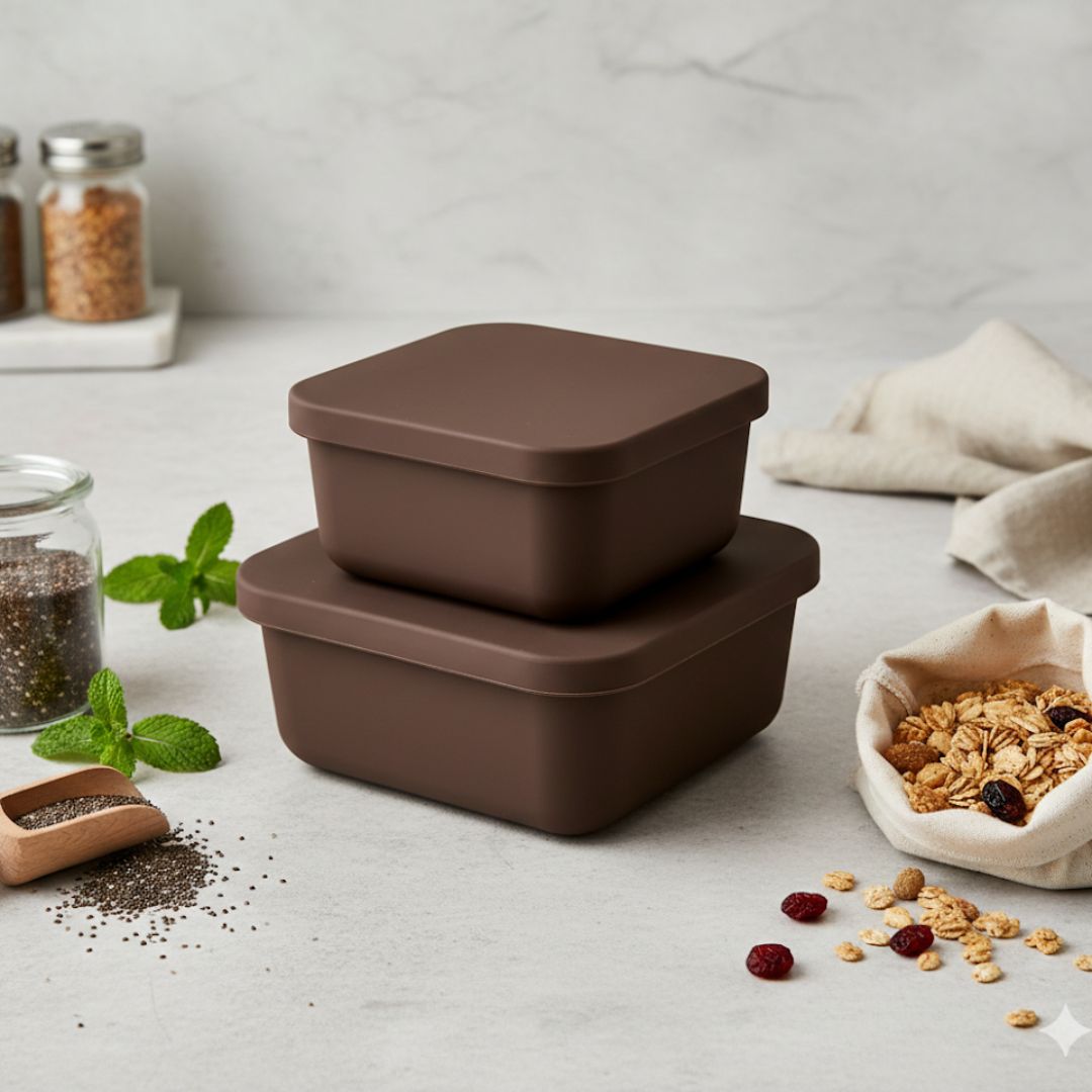 Rectangular Silicone Container Set - Medium &amp; Large