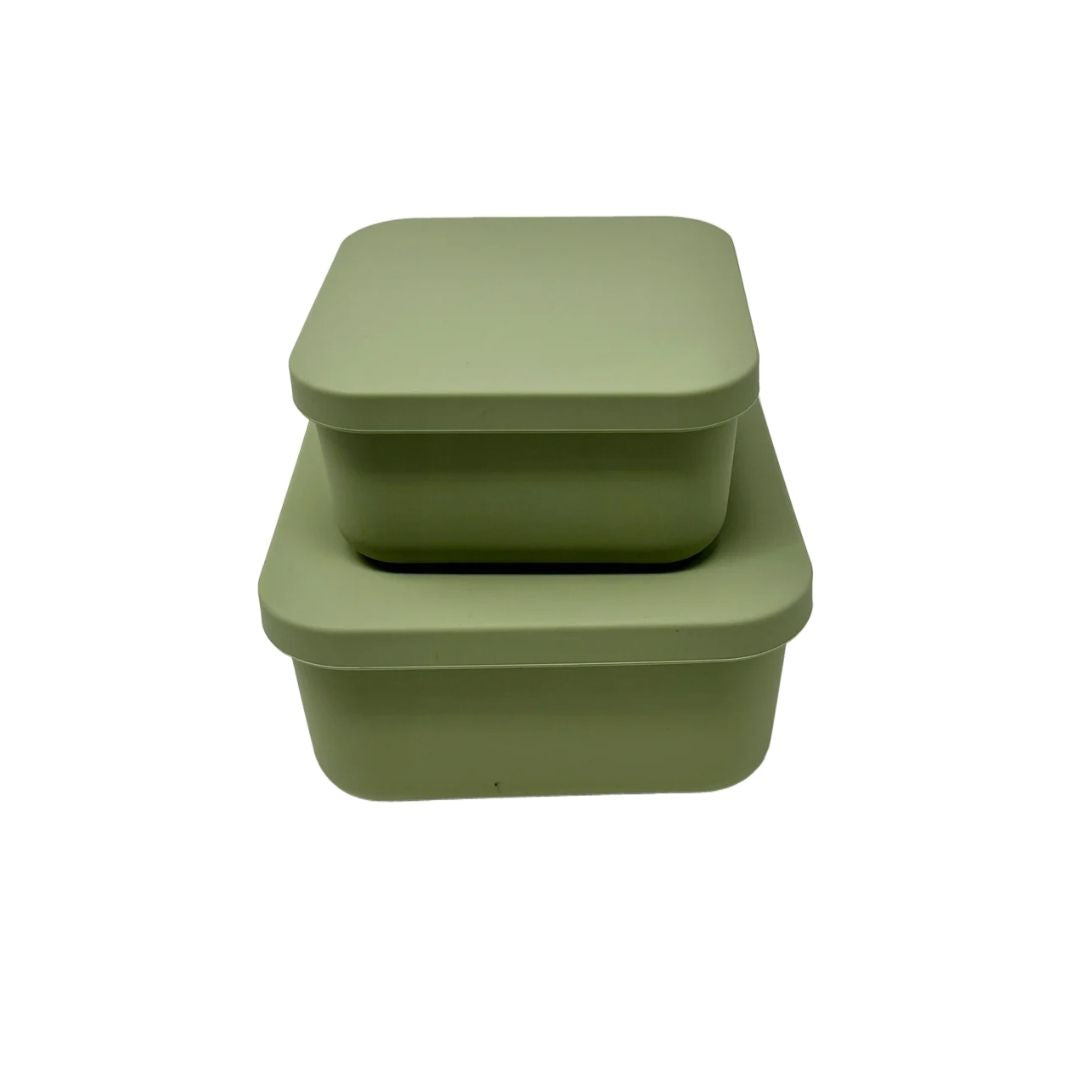 Square Silicone Container Set - Medium &amp; Large