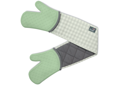 Loveuing Kitchen Oven Gloves - Silicone and Cotton Double-Layer